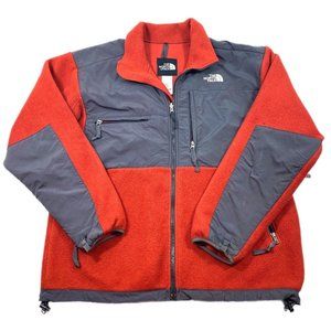 The North Face Windstopper Jacket Men's Large Fleece Red Gray Full Zip Denali